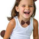 4 x Kirei Sui Funny Bear Costume Set with Ears Headband Bow Tie Tail Halloween Dress Up for Kids & Adults