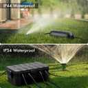 RESTMO 5-Piece Outdoor Waterproof Electrical Box Set  12.5" x 8.5" x 5" Large & 7.1" x 2.3" x 2.3" Small, Weatherproof Boxes for Power Strip, Outlet, Plug, Socket, Timer, Holiday Light, Black