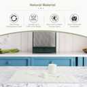 Dish Drying Mat, Foldable Drying Mat for Kitchen with Non-Slip Pad & Sandpaper, Draining Rack Sink Mat, 23.6x15.4 Inch, White, 1 Set