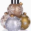 GreenDisplay Multicolor Christmas Ball Soap/Lotion Dispenser (Gold, Silver, Bronze and White Finish)