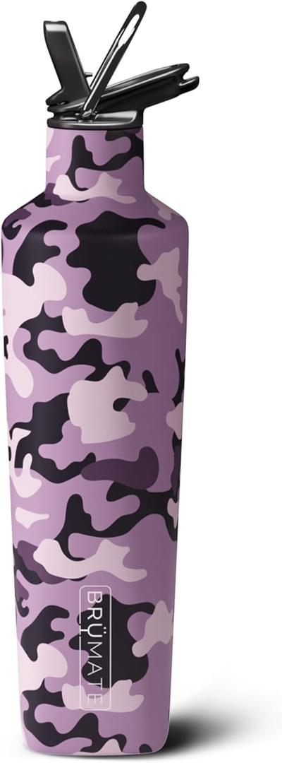 BrMate ReHydration - 100% Leakproof 25oz Insulated Water Bottle with Straw - Stainless Steel Water Canteen (Mauve Camo) BrMate ReHydration - 100% Leakproof 25oz Insulated Water Bottle with Straw - Stainless Steel Water Canteen (Mauve Camo)