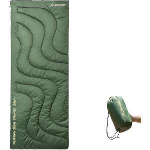 BISINNA Warm Weather Sleeping Bag Ultralight Portable Backpacking Lightweight Sleeping Bags for Adult Kids Outdoor Hiking Camping