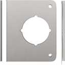 Single Hole Door Knob Reinforcement Plate Brushed Nickel, Fits 1-3/4" Doors, 2-3/8" Backset, Door Lock and Door Knob Cover Plate, Deadbolt Cover Plate Reinforce and Repair Wood or Metal Doors