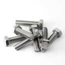 2 x M6-1.0 x 12mm Hex Head Screw Bolt, 18-8 (304) Stainless Steel, Fully Threaded, Plain Finish, Quantity 40
