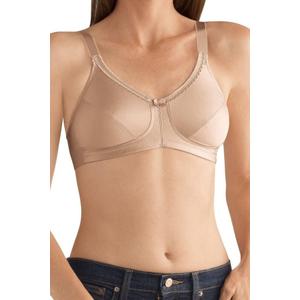 Amoena Women's Rita Wire-Free Non-Padded Pocketed Mastectomy Bra Nude 34B