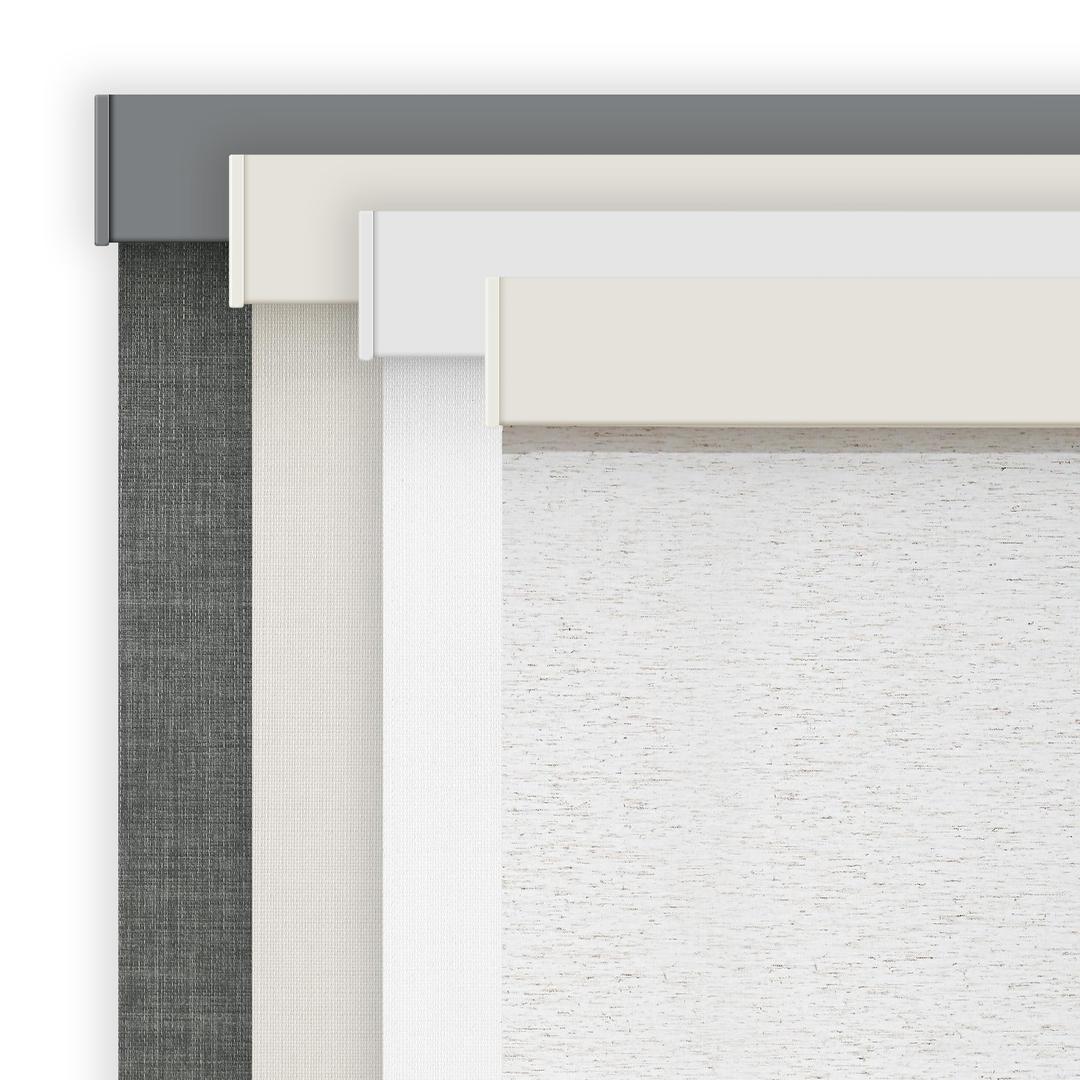 AOSKY Linen Roller Blinds Shades for Indoor Windows Pull Down Cordless Blackout Black Out Window Shade 43 inch Blinds for Home Linen