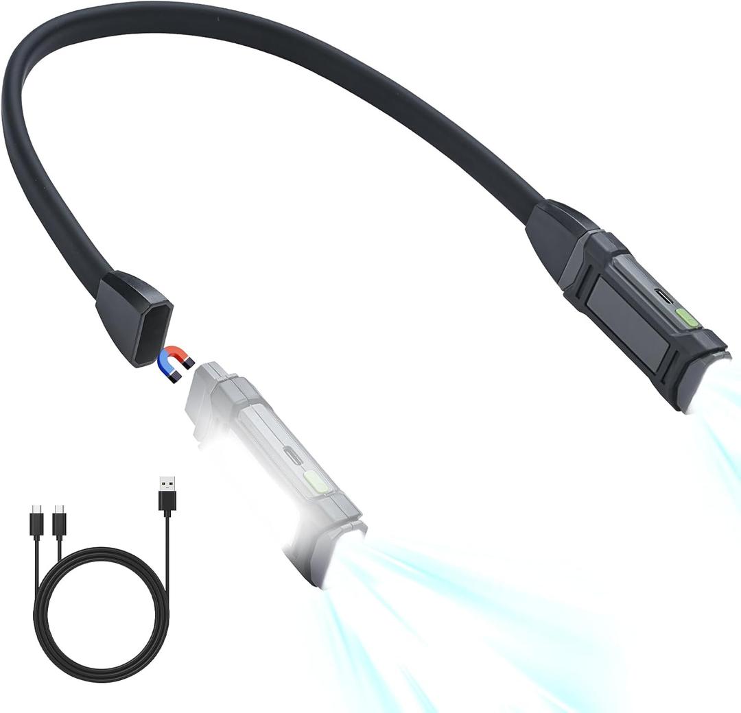 Durapower Neck Light Machine, Led Neck Light for Reading, Detachable Flexible Around Neck Flashlight for Work Craft,Grill,Repairing,Camping and Emergency