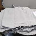 Sundale Outdoor Olefin Deep Seat Cushion Set of 2, Patio Chair Cushion and Pillow, Water-Resistant Sectional Sofa Pad with Straps Light Gray, 23 x 26 x 6 Inches