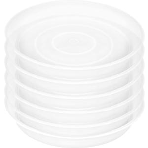 6 Pack of 10 inch Plant Saucer Clear, Heavy Duty Plastic Plant Saucer 10 inch, Durable Plant Tray for Pots, Flower Plant Saucers for Indoors, Plant Trays for Planter 8"/9"/10" (10", Clear)