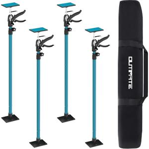 Adjustable Support Pole, Cabinet Jacks for Installing Cabinets, Telescoping Support Poles Range from 45.2'' to 114.2'' Third Hand Tool for Installation, 132 LB Capacity, 4 Packs, 45-7/10~114-1/5 4PCS