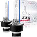 Sinoparcel D2S Xenon HID Headlight Bulbs - 8000K 35W High Low Beam 66240 85122UB 66040,etc Replacement Lights - Pack of 2 (8000K White with Blue Tinge)