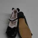 LUXMAX Women Kawaii Mid Block Heel Mary Jane Rockabilly Pumps with Bow Platform Chunky Heel Cute Sweet Shoes (7, Black)