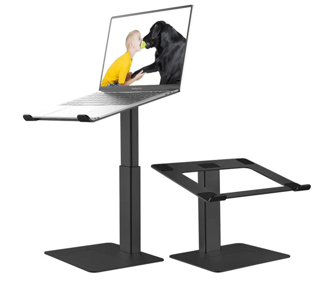 Laptop Stand for Desk, Ergonomic Aluminum Laptop Stand Adjustable Height from 7-15", Sitting and Standing Laptop Riser for 10-17" Notebook