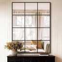 Window Pane Wall Mirror, 40"x30" Wall Mounted Window Mirror for Living Room, Bedroom, Entryway, Dining Room, Home Wall Decor
