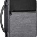 FINPAC Bible Cover, Carrying Book Case Church Bag Bible Protective with Handle and Zippered Pocket, Gift for Mother Lady Women Men, Gray