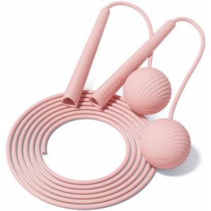 Jump Rope-Cordless & Corded Adjustable Jump Rope for Fitness with Large Ball for Home Gym & Travel for Men and Women (Pink)