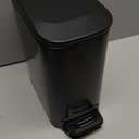 Cesun Small Bathroom Trash Can with Lid Soft Close, Step Pedal, 6 Liter / 1.6 Gallon Stainless Steel Garbage Can with Removable Inner Bucket, Anti-Fingerprint Finish (Matt Black)