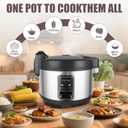 Commercial Rice Cooker & Warmer 60 Cups (Cooked),13.8 Qt / 13 Liter Large Capacity Rice Cooker,Auto Keep Warm,Non-Stick Inner Pot,One-Touch Operation,1350W Fast Cooking Electric Rice Cooker