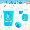 100 Pcs Preschool Kindergarten Graduation Cups Oh The Places You' ll Go Cups Bulk 16Oz Graduation Plastic Cup Oh The Places Disposable Drinking Cups for Class of 2026 Pre K Graduation Party