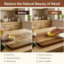 Food Grade Beeswax Wood Conditioner & Furniture Polish - 2Pack Natural Unscented Wood Polish for Furniture, Cutting Board, Cabinet & Antique - Non-Toxic & Safe Bees Wax Cleaner for All Wooden Surfaces