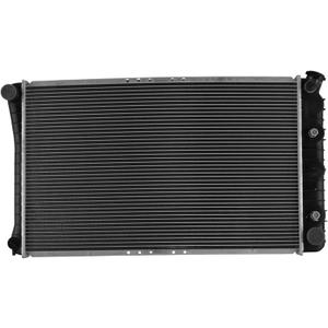 TRQ Radiator 28-1/4 Inch Core Compatible with 1975-1986 Chevrolet C10 5.7L Air Conditioning; 1975-1986 K10 5.7L Air Conditioning; 1975-1986 C20 5.7L Air Conditioning