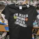 Retro Groovy Im Maya Doing Maya Things Funny Mother's Day T-Shirt, XS