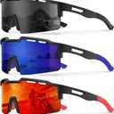 KALIYADI Polarized Sports-Sunglasses Men Cycling-Sunlasses: Lightweight Running Sun Glasses UV400 Protection Golf Fishing