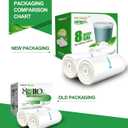 FORID Clear Trash Bags, 8 Gallon Garbage Bags, Wastebasket Bin Liners 110 Count Plastic Trash Bags for Bathroom Bedroom Office Garbage Can 30 Liters - Durable & Thick Trash Bag - Medium
