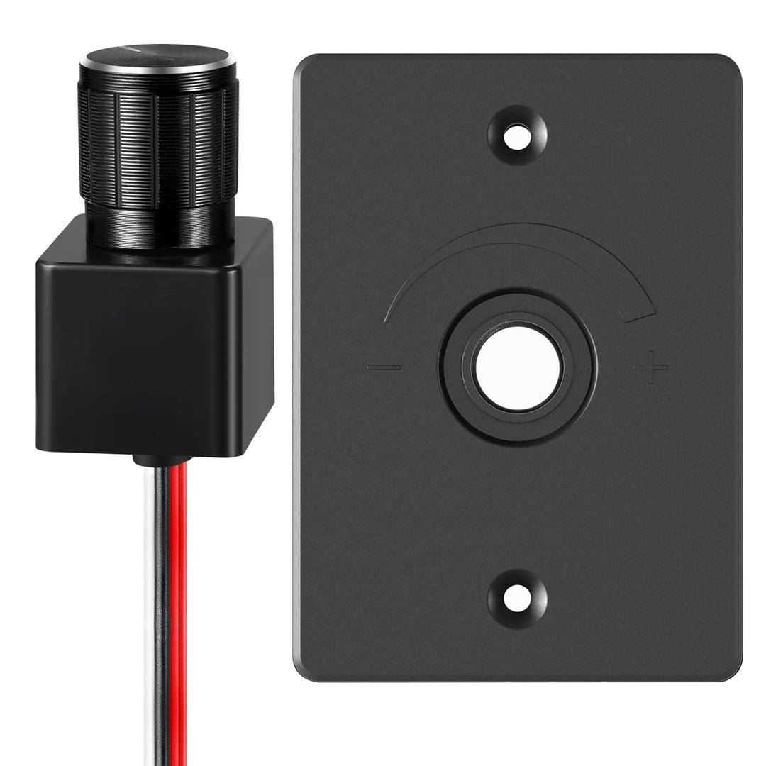 12V Light Dimmer 12 Volt PWM LED Dimmer Switch 6A 72W, for RV Boat Truck Camper Van Trailer Light Fixture, LED Strip Lights Rotary Knob (6A, 4 wire)