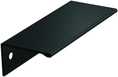 Amerock | Cabinet Pull | Matte Black | 3 inch (76 mm) Center-to-Center | Edge Pull | 1 Pack | Drawer Pull | Drawer Handle | Cabinet Hardware