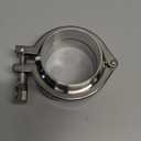 DERNORD Stainless Steel Tri-clamp (Tri-clover Clamp) + 2 Pcs SUS304 Sanitary Pipe Weld Ferrule + FKM Gasket (2.5 Inch)