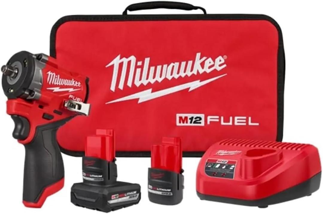 Milwaukee Electric - M12 FUELTRADE Stubby 3/8 Impact Wrench KIT