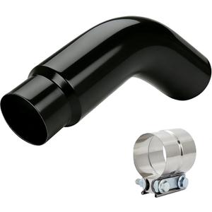 5-6 Inch Exhaust Elbow - Diesel ExhaustTip with Clamp, 5" Inlet 6" Outlet Black Finish,No-Weld Installation for Trucks, Cars, Pickup