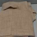 LAMIT 63 Inch Sheer Linen Window Curtains, Light Filtering Panels Back Tab and Rod Pocket Neutral Drapes for Bedroom/Living Room, Brown, 2 Panels, 34 x 63 Inch