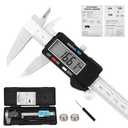 Digital Caliper Measuring Tool, Stainless Steel Vernier Caliper Digital, Micrometer Calipers with Large LCD Screen, Auto-Off Feature, Inch Millimeter Conversion, 6 Inch Caliper Tools for DIY/Household, Not The Full Set