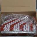 Kolldenn 24 Pcs Christmas Empty Gift Basket Bulk to Fill for DIY 8" x 10" Candy Cane Striped Gift Basket Kit with Handles 8 Cardboard Tray 8 Bags and 8 Bows for Xmas Wedding Birthdays Party Wrapping (Red)