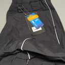 GSOU SNOW Mens Snowboard Pants Waterproof Women Baggy Ski Pants Reflective Stripe Insulated Winter Snow Pants (Medium, Black)