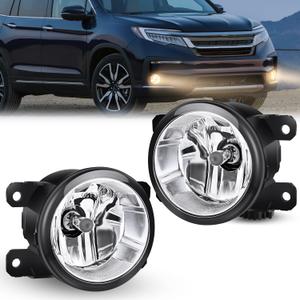 Nilight Fog Lights Assembly Compatible with 2013 2014 2015 2016 2017 2018 2019 2020 Honda City CRV CRZ Civic Crosstour Ram Promaster Jeep Cherokee Compass Acura TSX ILX RDX Chrysler