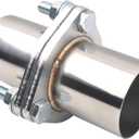 Exhaust Flange Bolts Quick Fix Repair Pipe Kit w/Gasket & Hardware, 2.5'' Inch OD 3 Bolts T304 Stainless Steel Universal Flange Replacement Kit