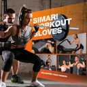 SIMARI Workout Gym Gloves for Men Women, Weight Lifting Gloves with Wrist Wrap Support, SBR Pad Grip for Full Palm Protection, for Exercise, Fitness, Dumbbells, Barbell, Climbing, Fingerless, Large