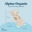 Alpine Organic Deluxe Portable Bouncer | Infant | 0 – 6 Months | Organic Sesame