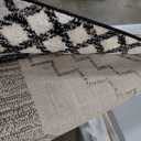 JONATHAN Y Amir Moroccan Beni Souk Cream/Black Indoor Area Rug, 8x10, Bohemian, Scandinavian, Easy-Cleaning for Living Room, Bedroom, Kitchen, Pet Friendly, Non-Shedding (MOH200A-8) (7'9" x 10' (Rectangular))