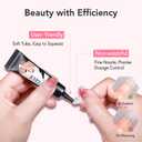 Curvlife Newly Upgraded Quick Drying 10g Semi Solid Nail Glue with 10ml Remover for Press On Nails Tips No Need for UV Lamp Long Lasting Fake Acrylic Nails Kit Glue Gel