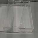 DINGHUO Desk Organizers and Accessories, Acrylic File Folder Rack with 3 Vertical File Holder, Letter Size Paper Tray Office Supplies Storage for Home Office, -1 Pack