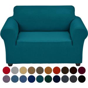 Joccun Stretch Chair Couch Cover,1-Piece Sofa Slipcover Spandex Jacquard Fabric Sofa Covers with Elastic Bottom,Washable Furniture Protector for Dogs,Cats,Kids(Armchair,Peacock Blue)