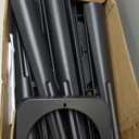 WENTMENT Bar Stools Set of 4 Counter Height Metal Barstools with Removable Back 30" Kitchen Bar Stools with Wooden Seat, Black