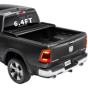 CAPSER 6.4FT Soft Quad Fold Truck Bed Tonneau Cover Fits 2002-2025 Dodge Ram 1500 (Classic & New) / 2003-2023 Dodge Ram 2500 3500 Fleetside 6.4 ft Bed (76.3") w/o Ram Box