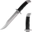 LarpGears Halloween Foam Rubber Training Fake Knife 13.5 inches Martial Arts Safe Practice Knives Halloween Props (Silver)