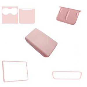 Frani Center Console Cover 5Pcs Set for Tesla Model 3 2021-2023 Model Y 2021-2025(Not for My Juniper),Tesla Interior Center Console Cover Decor Accessories Pink