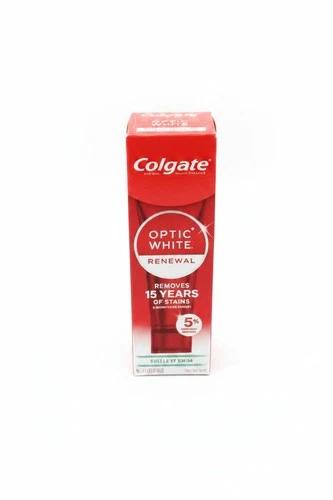 Colgate Optic White Renewal Teeth Whitening Toothpaste, Stain Prevention, 3 Oz Tube, 2 Pack (4.1 Ounce)